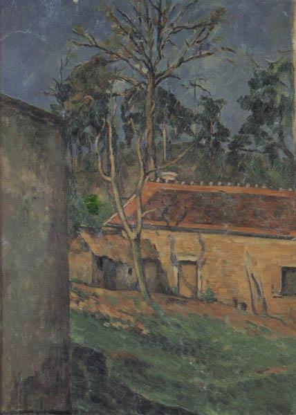 Paul Cezanne Farm Coutyard in Auvers oil painting image